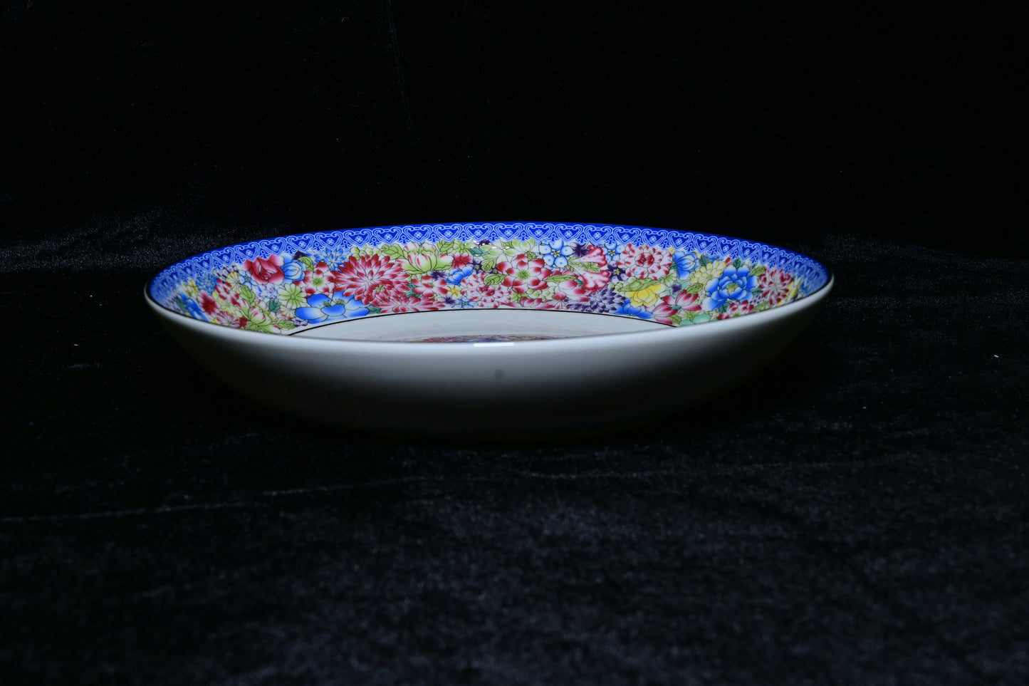 Multicolor Floral Ceramic Serving Plate