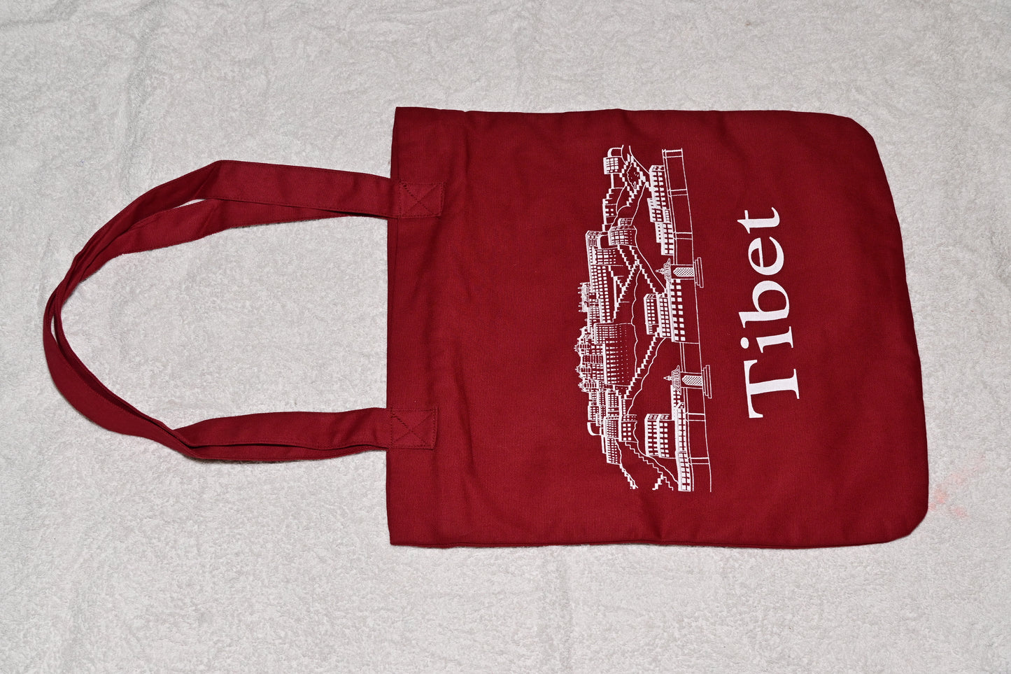 Red Tibet Landmark Tote Bag