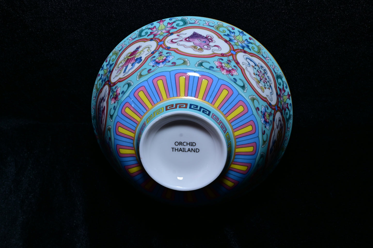 Orchid Thailand Handcrafted Porcelain Decorative Bowl – Traditional Asian Floral Motif