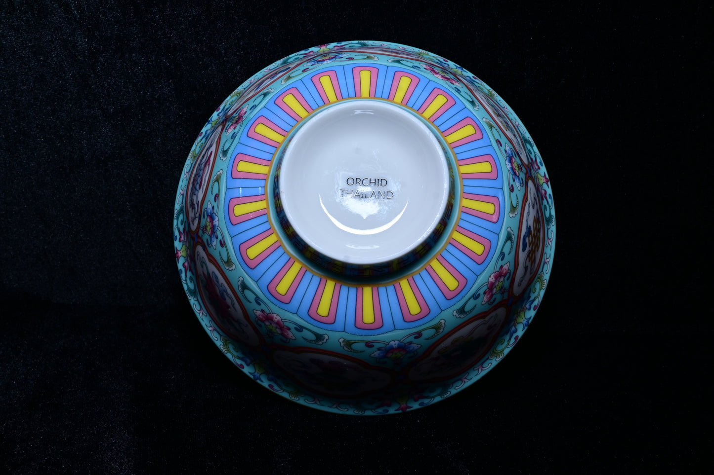 Orchid Thailand Handcrafted Porcelain Decorative Bowl – Traditional Asian Floral Motif