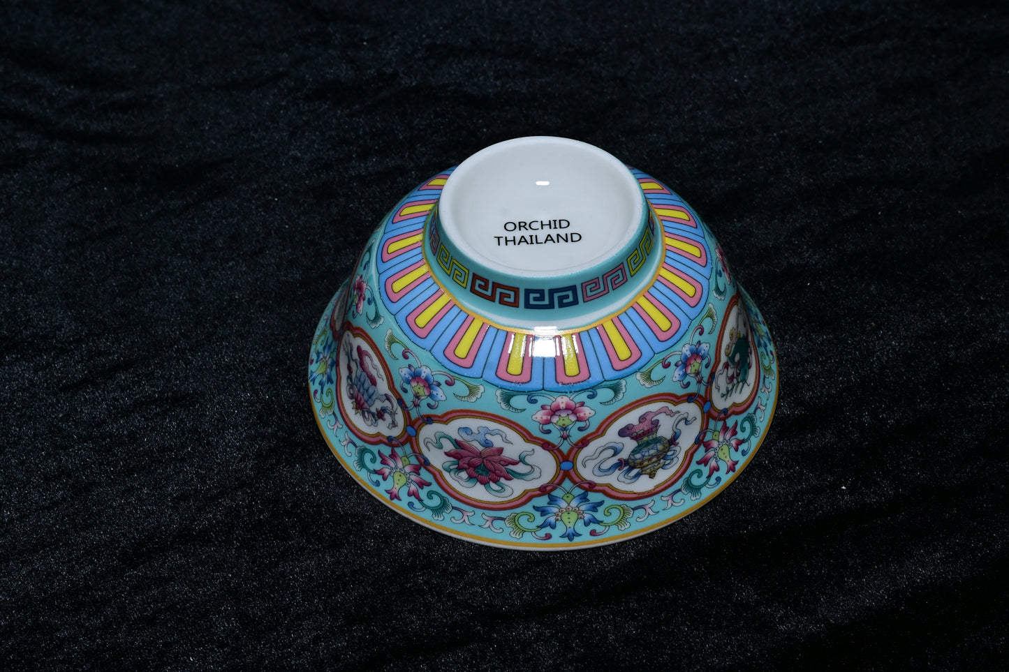 Orchid Thailand Handcrafted Porcelain Decorative Bowl – Traditional Asian Floral Motif