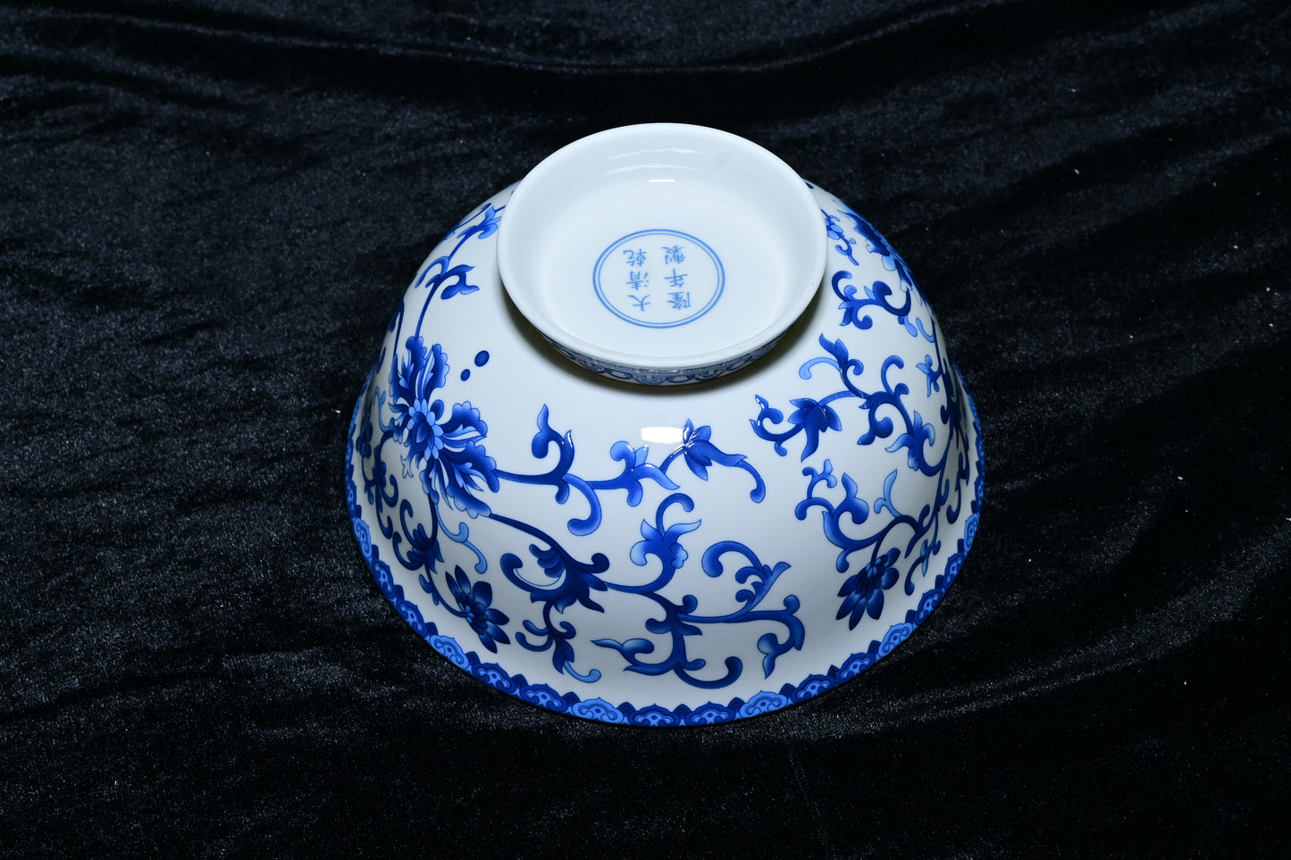 Blue Floral Vine Porcelain Bowl – Classic Oriental Ceramic Edition