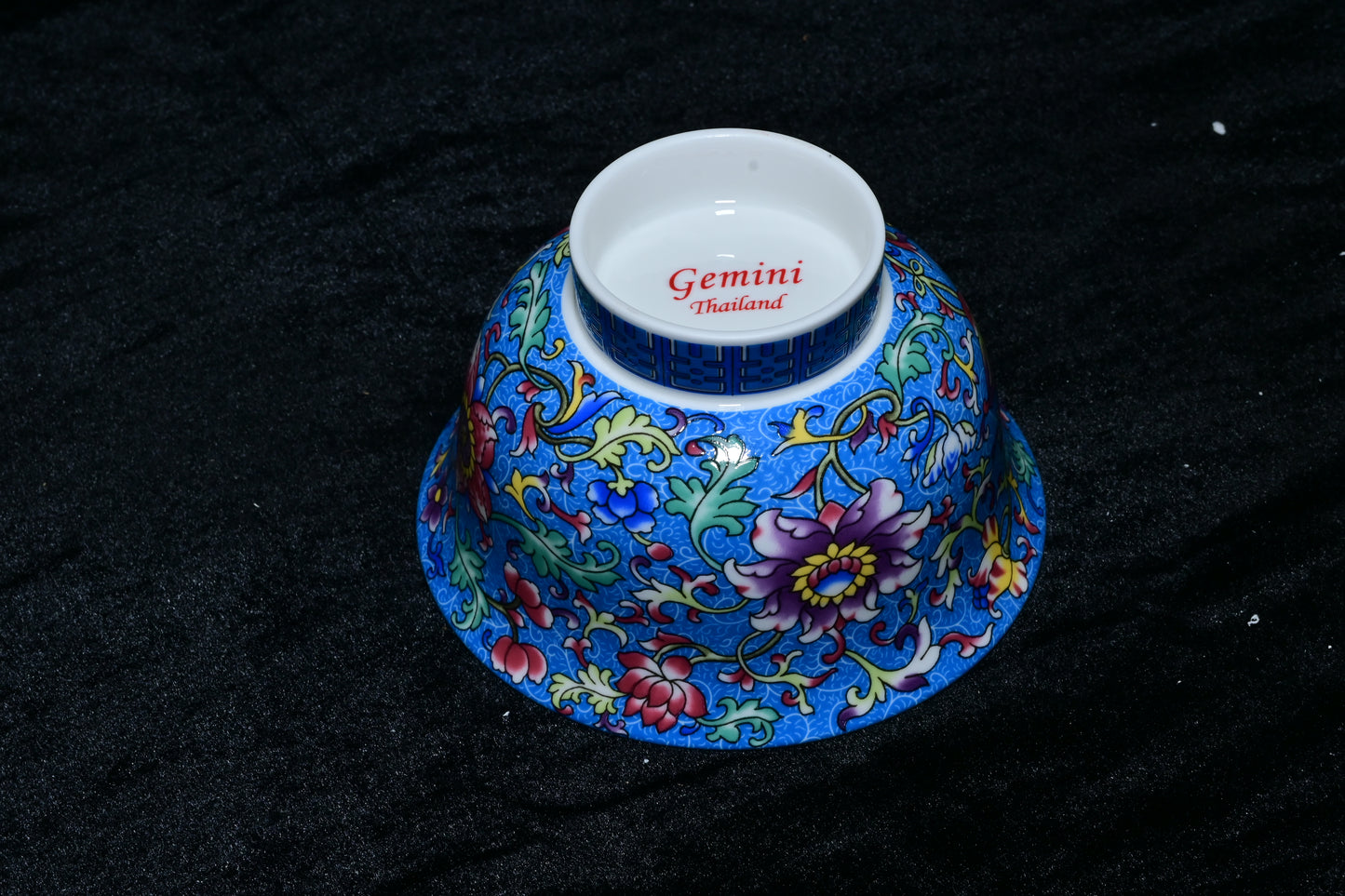 Gemini Thailand Floral Porcelain Offering Bowl