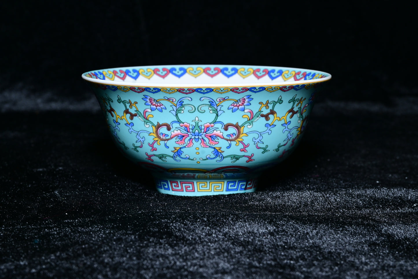 Orchid Thailand Porcelain Decorative Bowl – Light Blue Floral Happiness Motif Edition