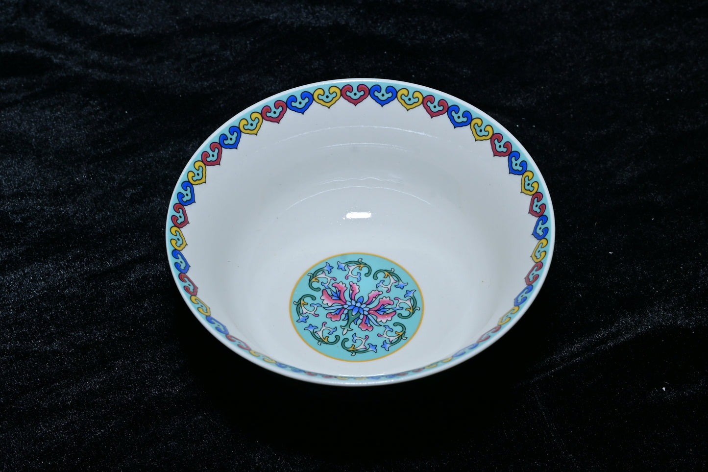 Orchid Thailand Porcelain Decorative Bowl – Light Blue Floral Happiness Motif Edition