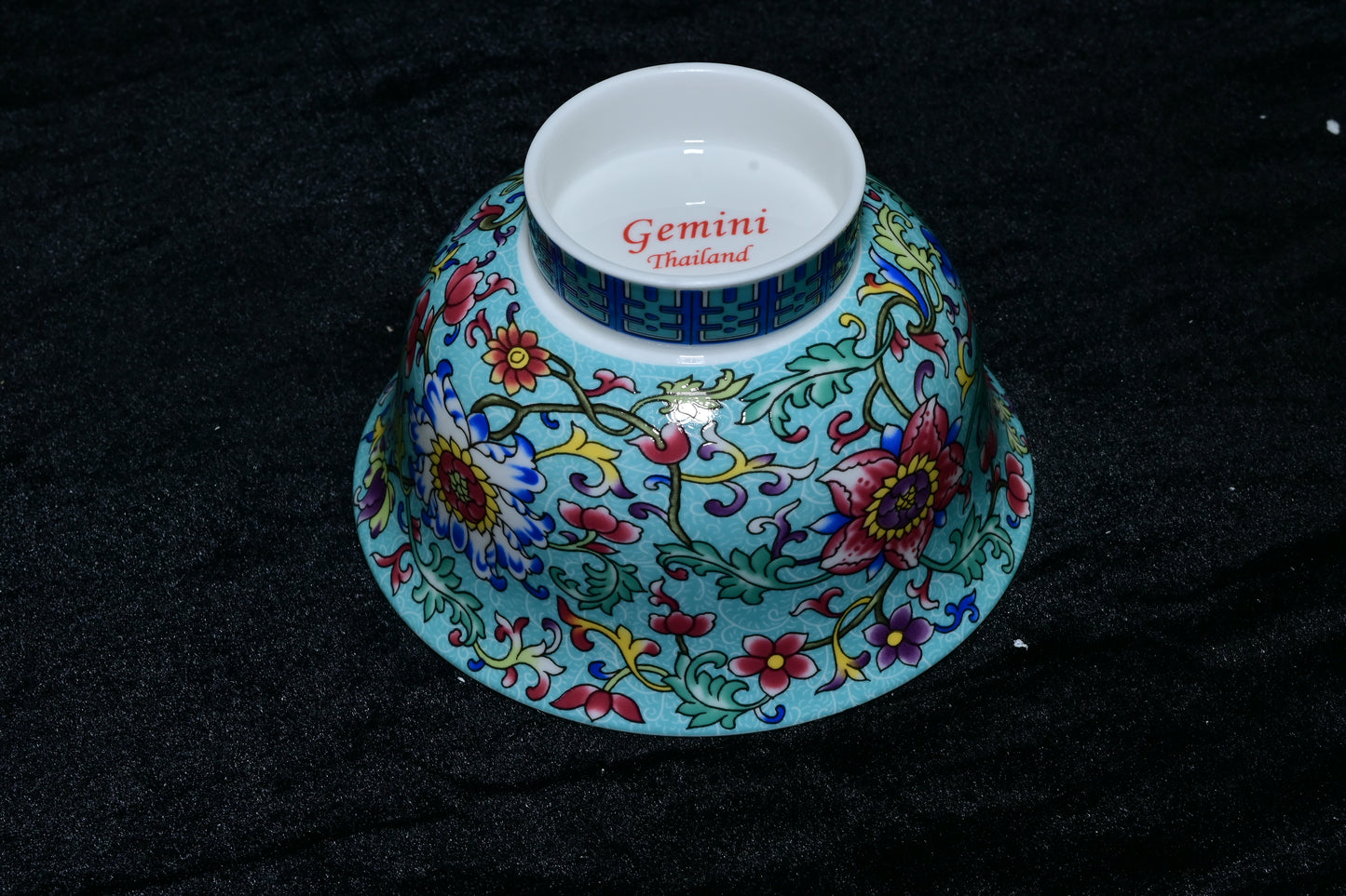 Gemini Thailand Floral Porcelain Offering Bowl