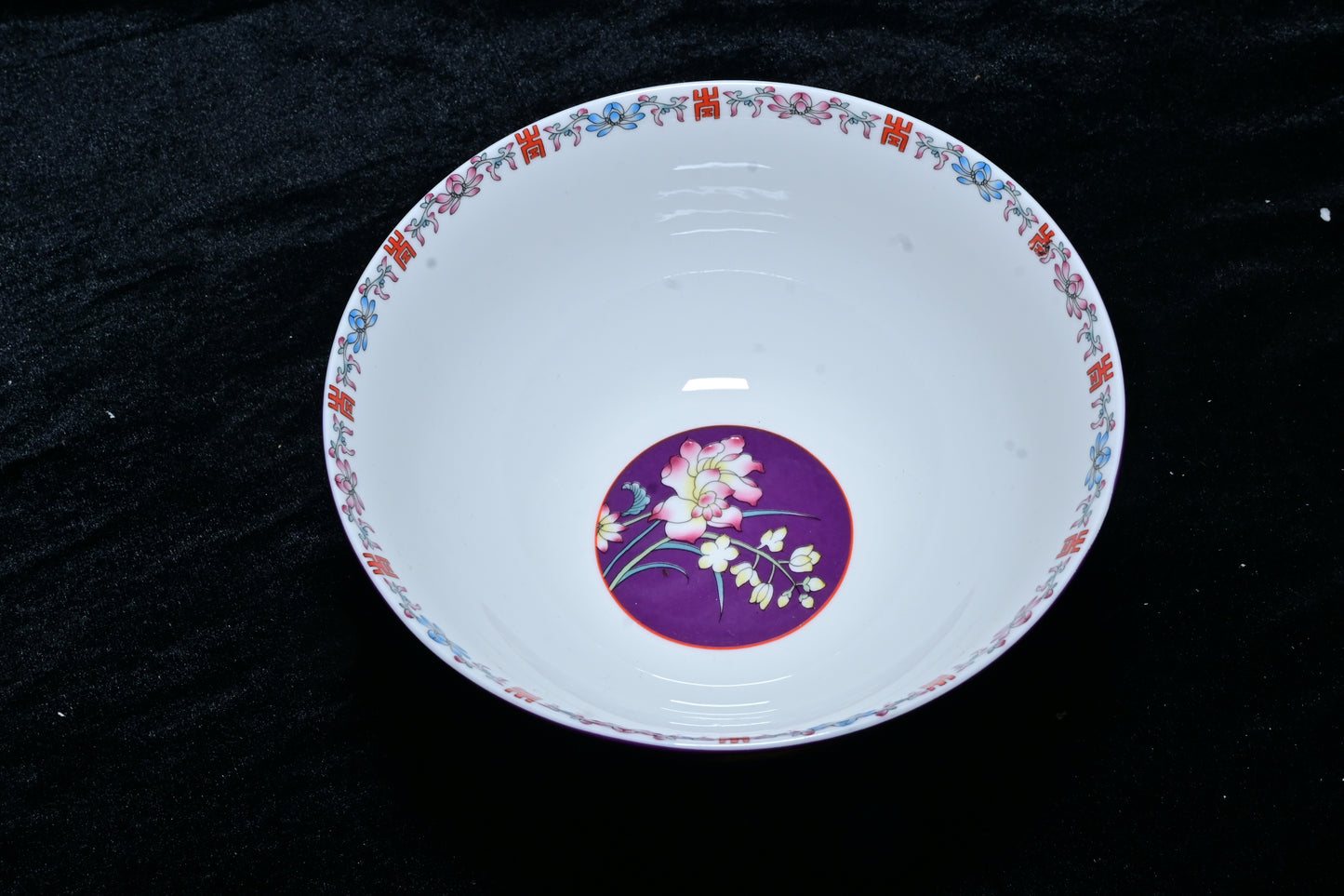 Gemini Thailand Black Floral Porcelain Decorative Bowl – Elegant Peony Edition