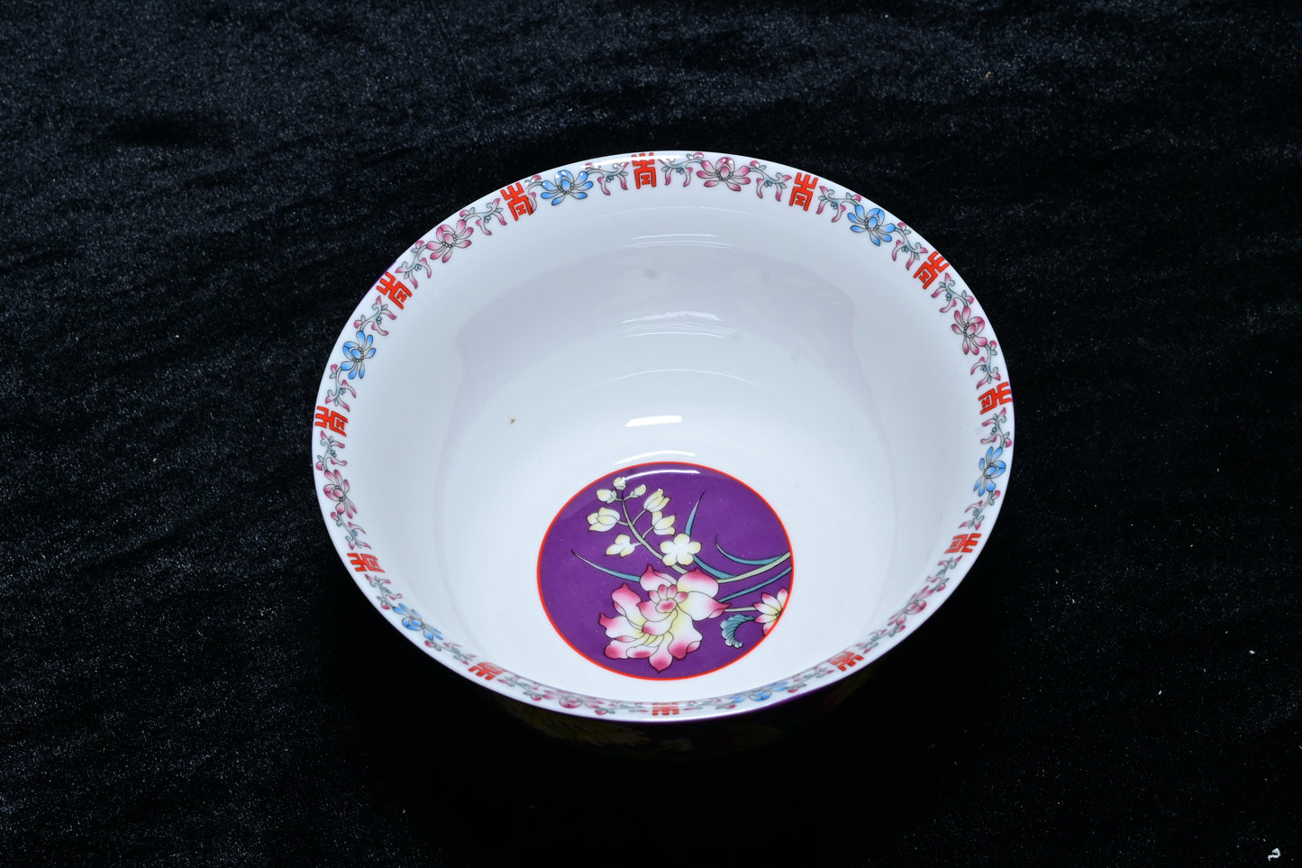 Gemini Thailand Black Floral Porcelain Decorative Bowl – Elegant Peony Edition