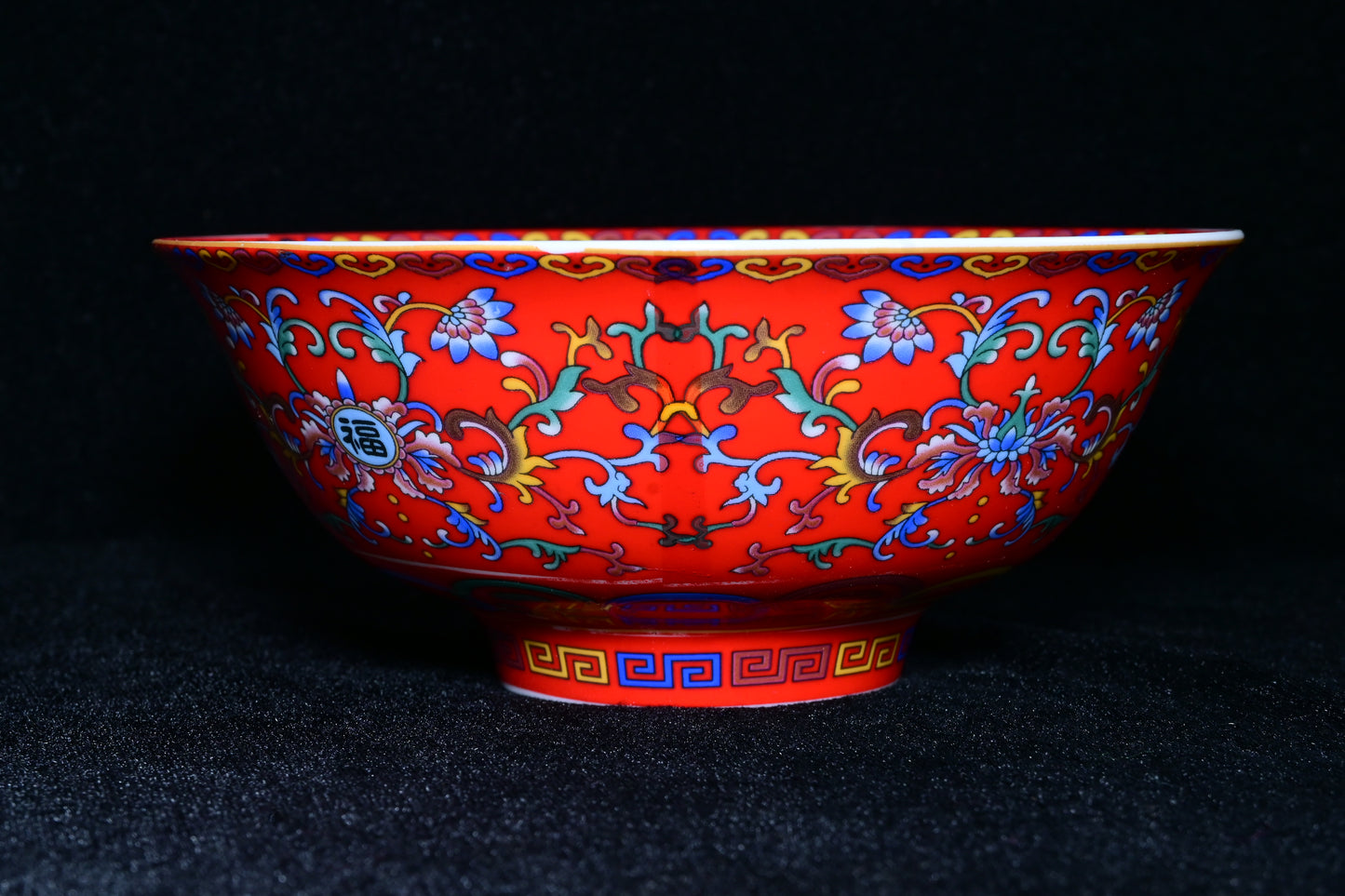 Orchid Thailand Porcelain Decorative Bowl – Light Blue Floral Happiness Motif Edition