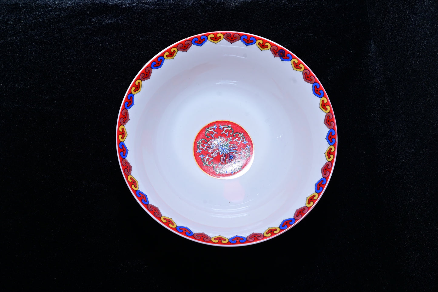 Orchid Thailand Porcelain Decorative Bowl – Light Blue Floral Happiness Motif Edition