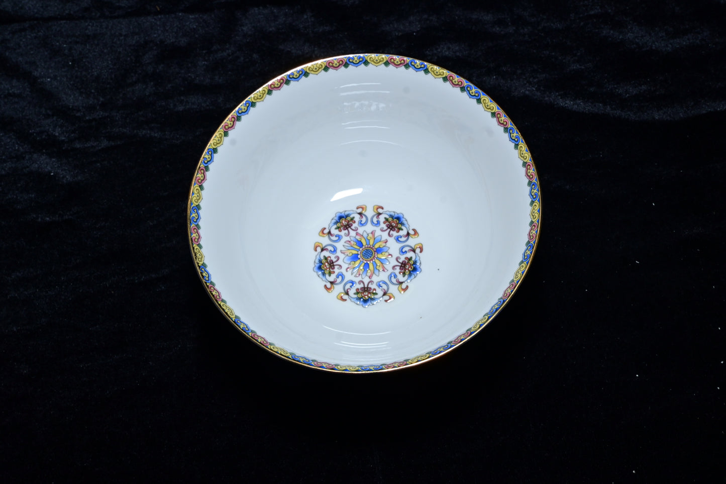 Orchid Thailand Porcelain Decorative Bowl – Light Blue Floral Happiness Motif Edition
