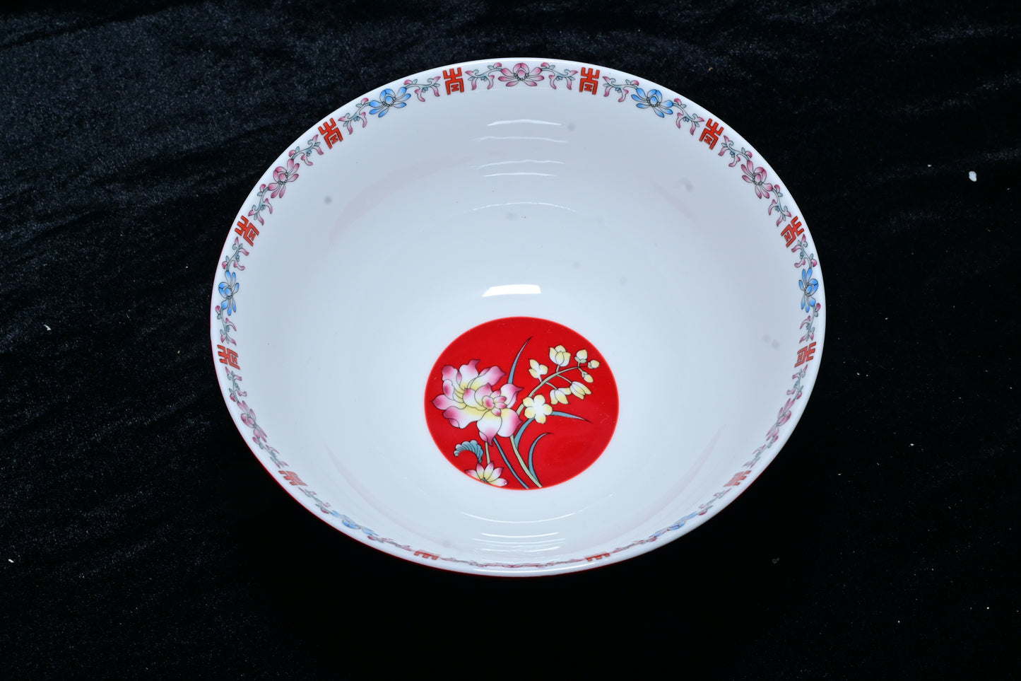 Gemini Thailand Black Floral Porcelain Decorative Bowl – Elegant Peony Edition