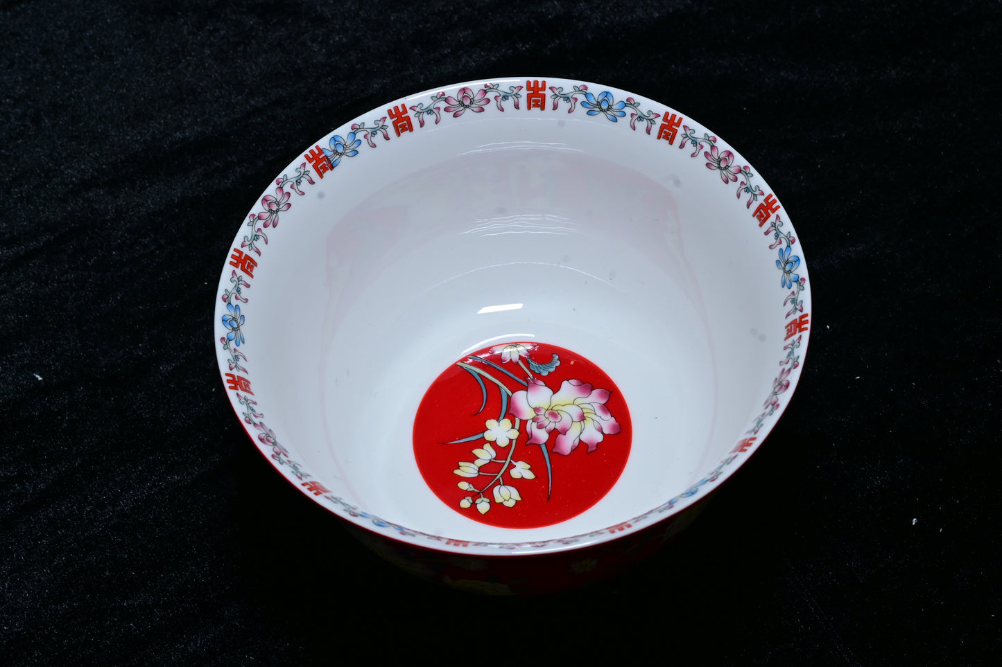 Gemini Thailand Black Floral Porcelain Decorative Bowl – Elegant Peony Edition