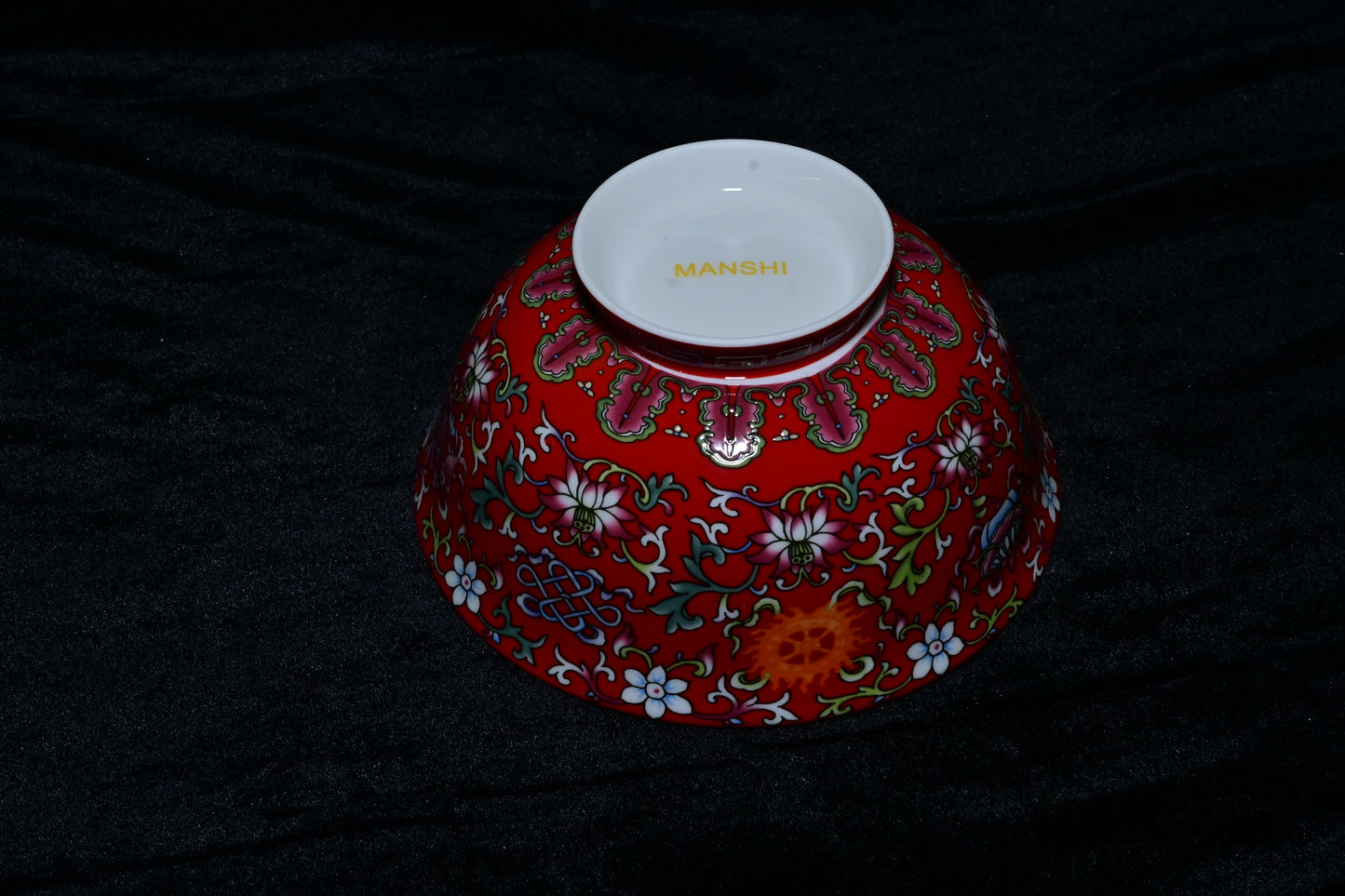 Imperial Floral Porcelain Bowl – Vibrant Oriental Lotus Edition