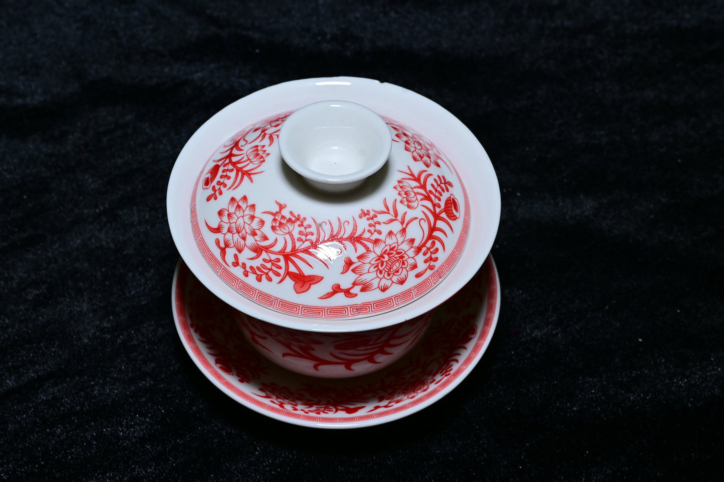 Floral Porcelain Gaiwan Tea Cup Set