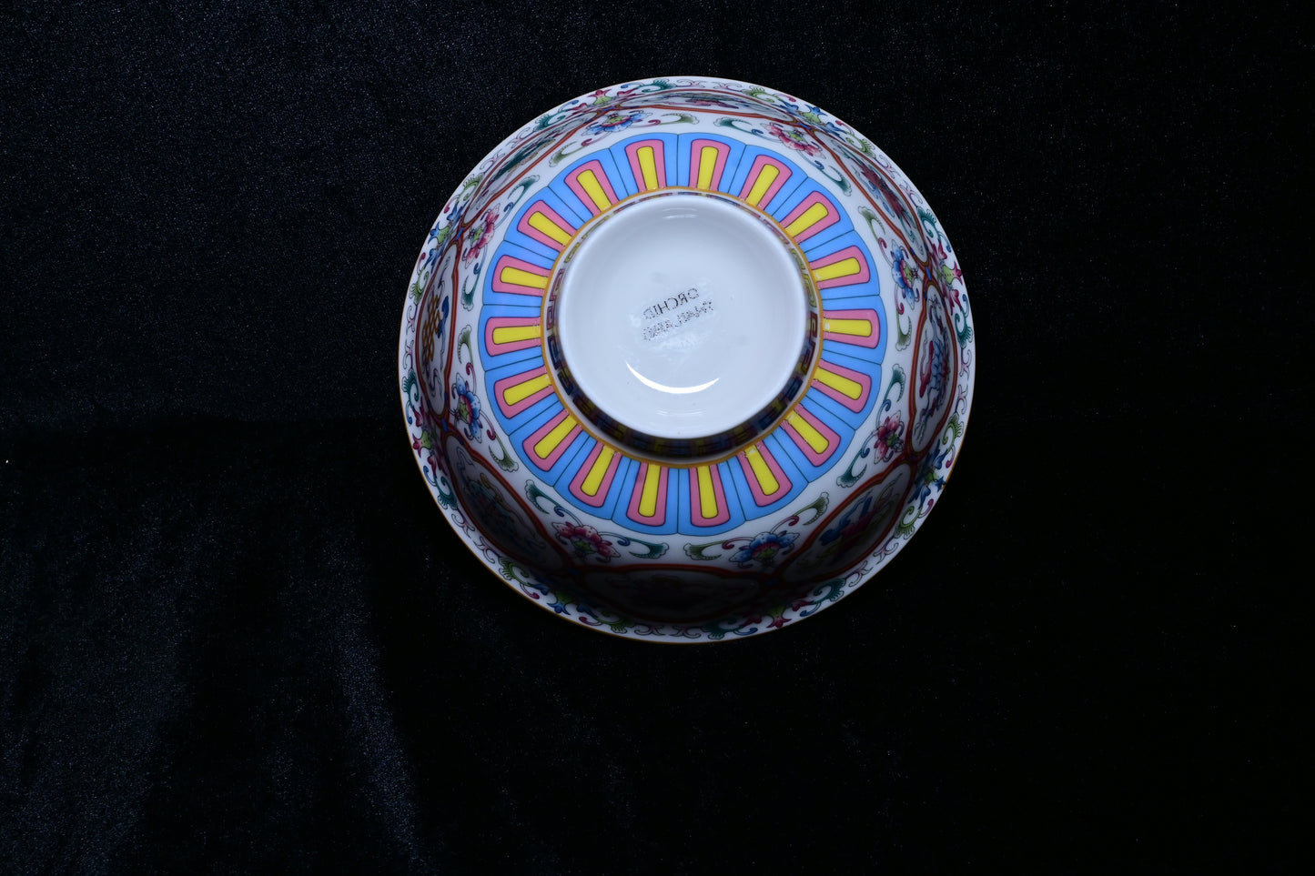 Orchid Thailand Handcrafted Porcelain Decorative Bowl – Traditional Asian Floral Motif