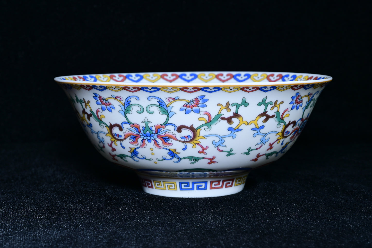 Orchid Thailand Porcelain Decorative Bowl – Light Blue Floral Happiness Motif Edition
