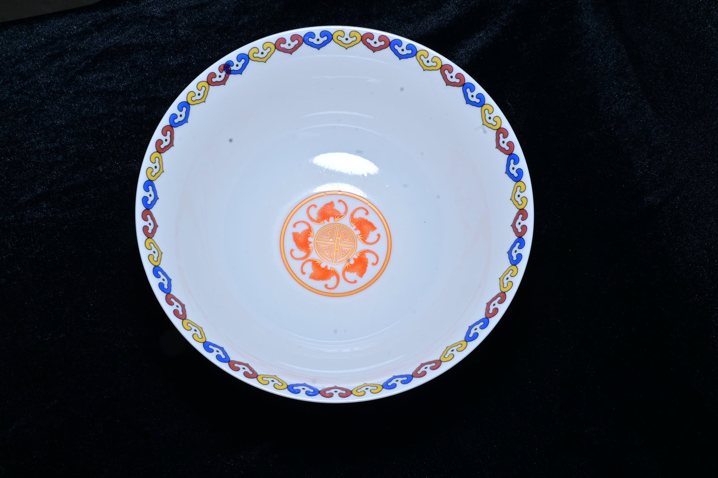 Orchid Thailand Porcelain Decorative Bowl – Light Blue Floral Happiness Motif Edition