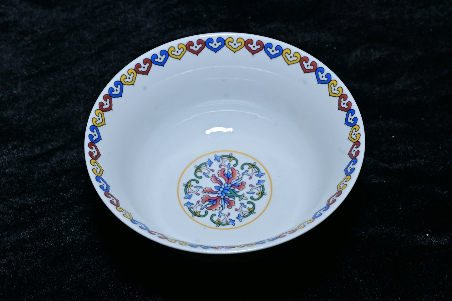Orchid Thailand Porcelain Decorative Bowl – Light Blue Floral Happiness Motif Edition
