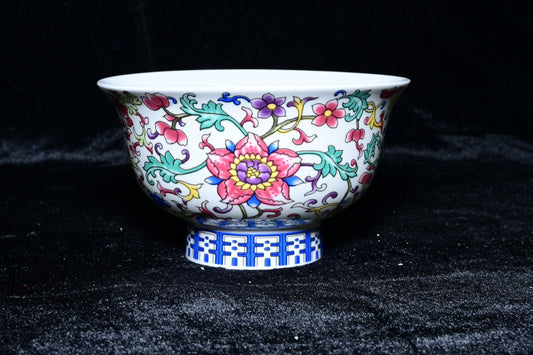 Gemini Thailand Floral Porcelain Offering Bowl