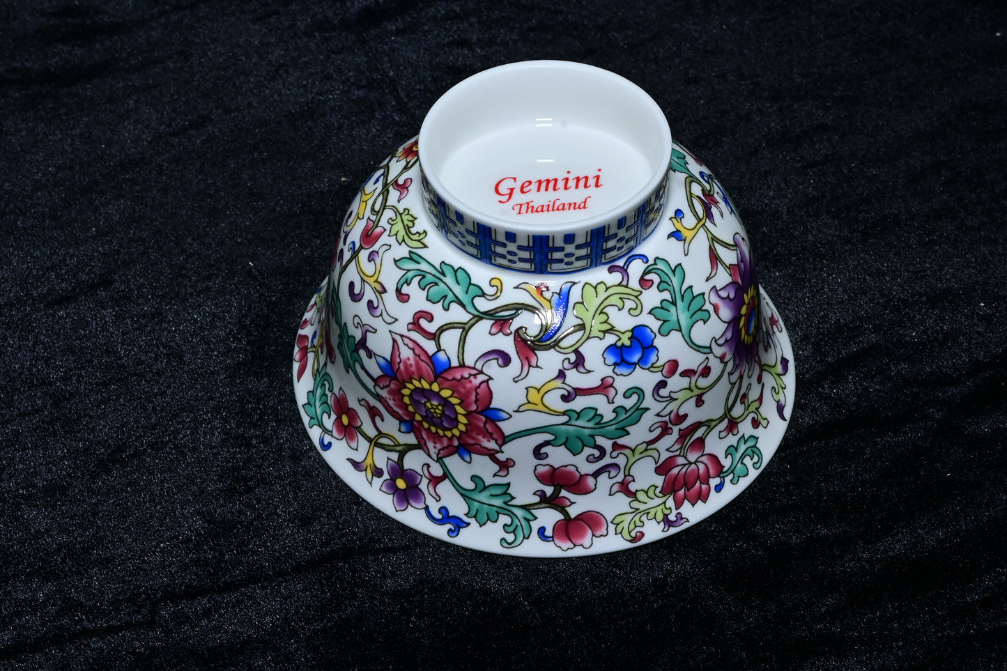 Gemini Thailand Floral Porcelain Offering Bowl