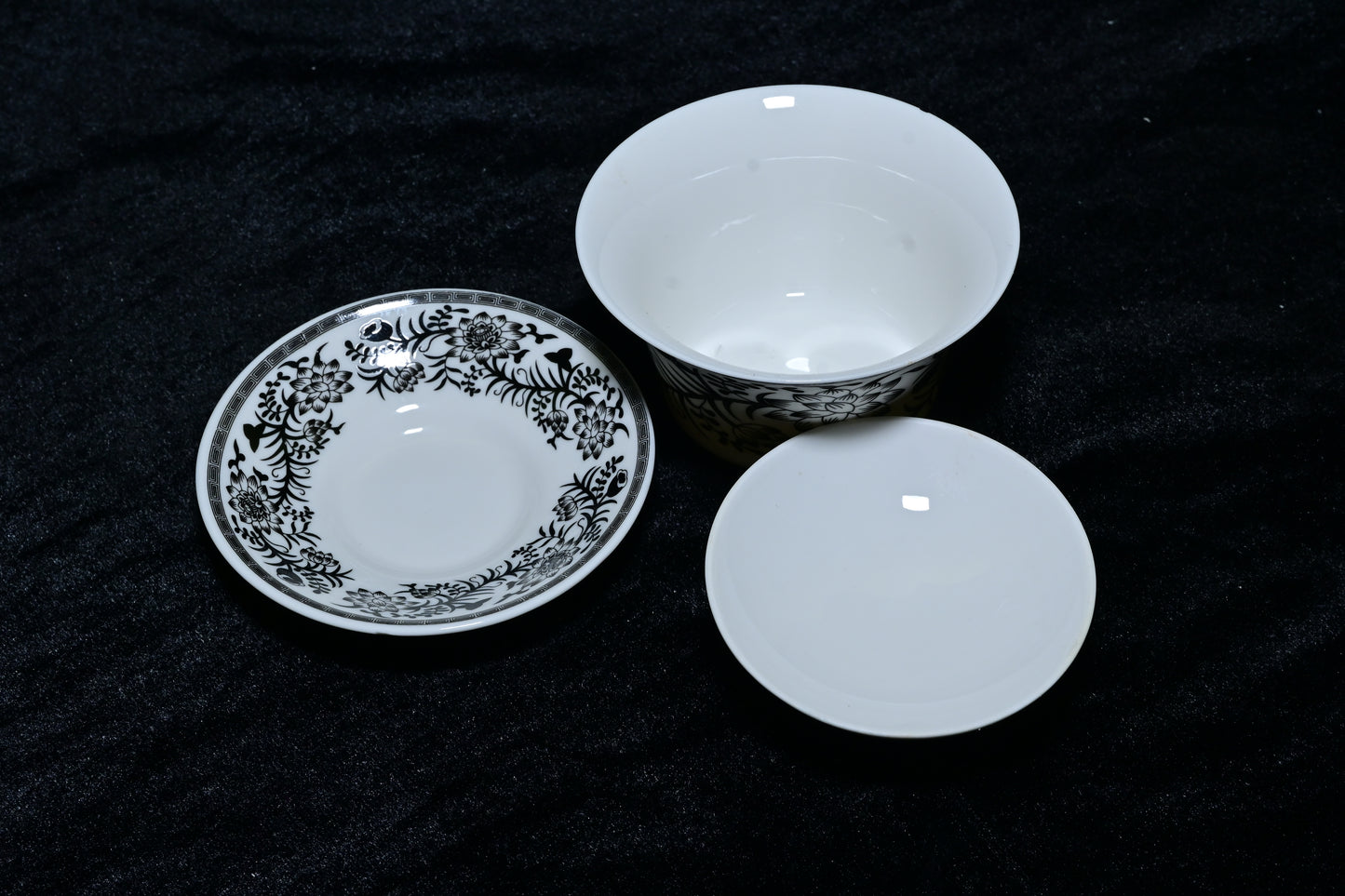 Floral Porcelain Gaiwan Tea Cup Set
