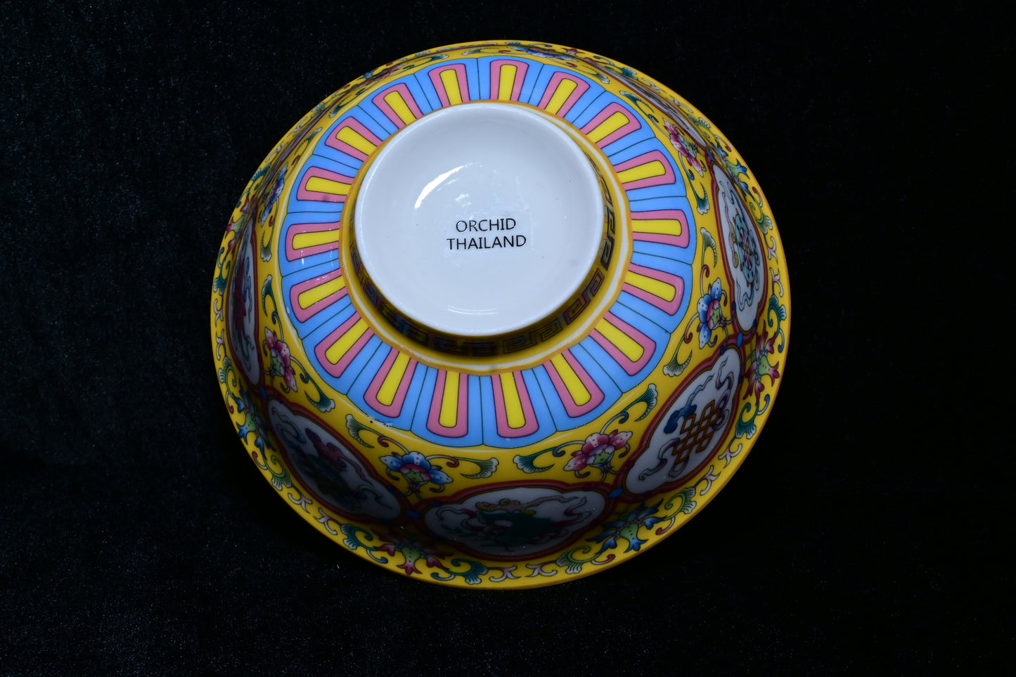Orchid Thailand Handcrafted Porcelain Decorative Bowl – Traditional Asian Floral Motif