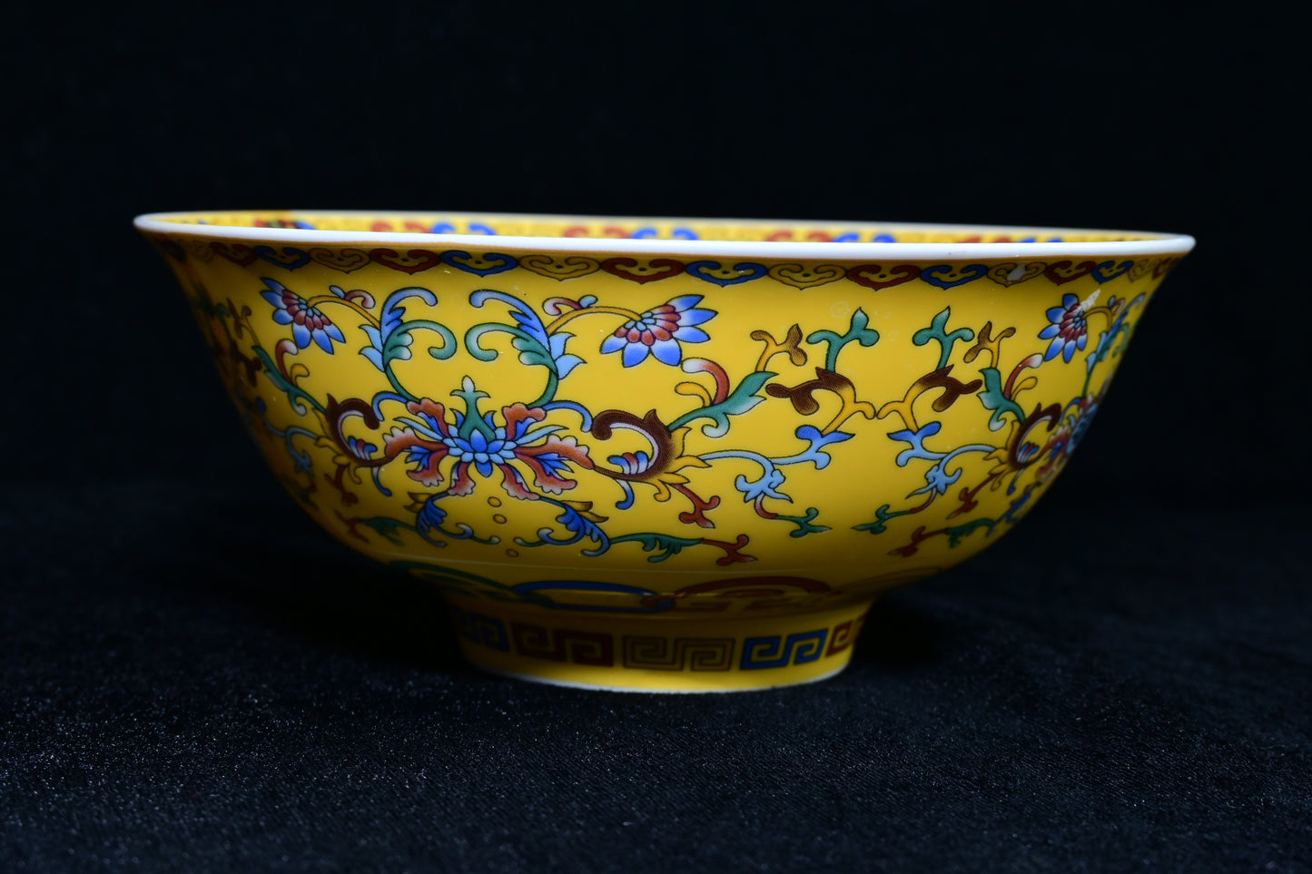 Orchid Thailand Porcelain Decorative Bowl – Light Blue Floral Happiness Motif Edition