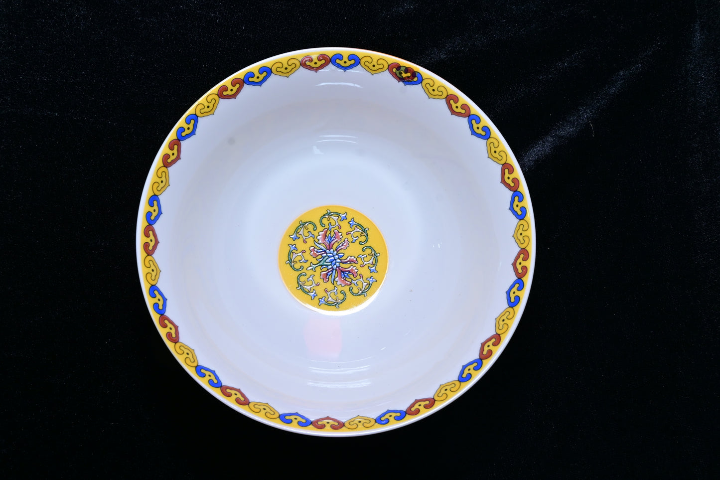 Orchid Thailand Porcelain Decorative Bowl – Light Blue Floral Happiness Motif Edition
