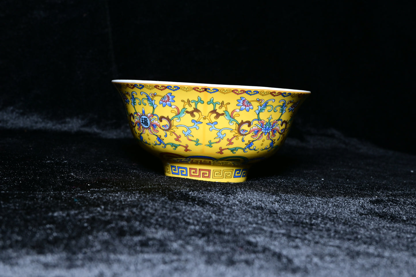 Orchid Thailand Porcelain Decorative Bowl – Light Blue Floral Happiness Motif Edition