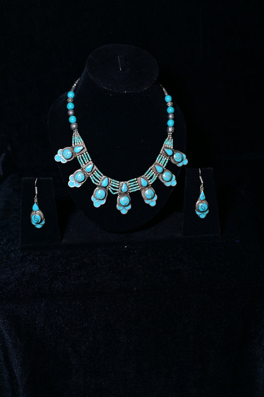 Turquoise Tribal Jewelry Set
