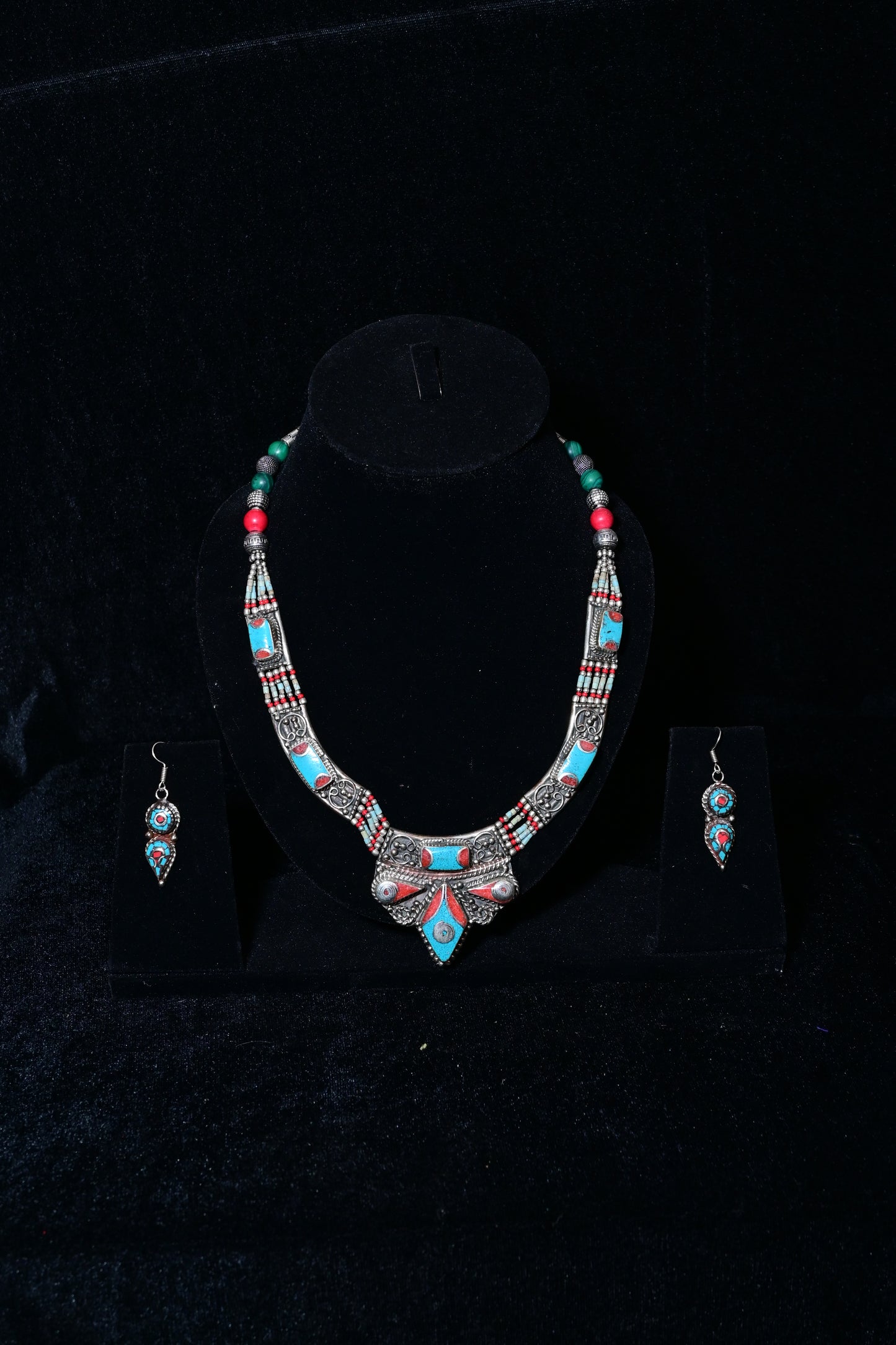 Traditional Tibetan Statement Jewelry Set