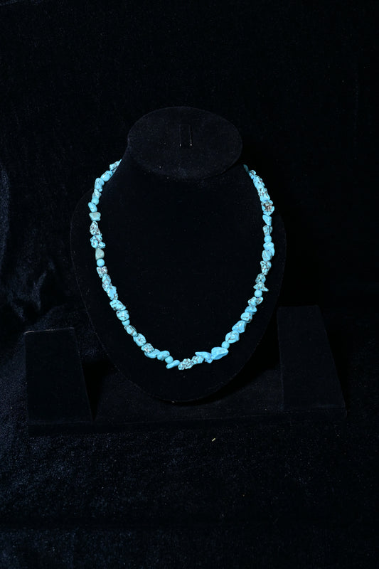 Natural Turquoise Chip Stone Necklace