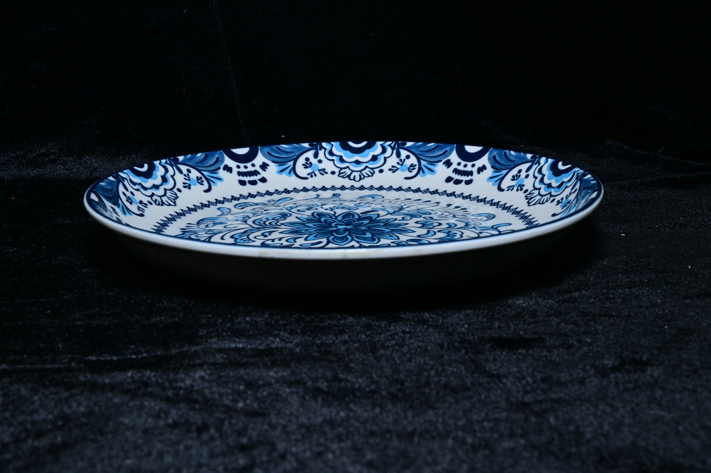 Blue Mandala Ceramic Serving Plate