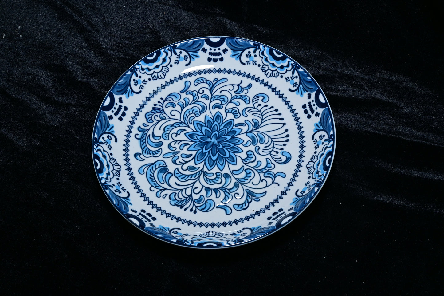 Blue Mandala Ceramic Serving Plate
