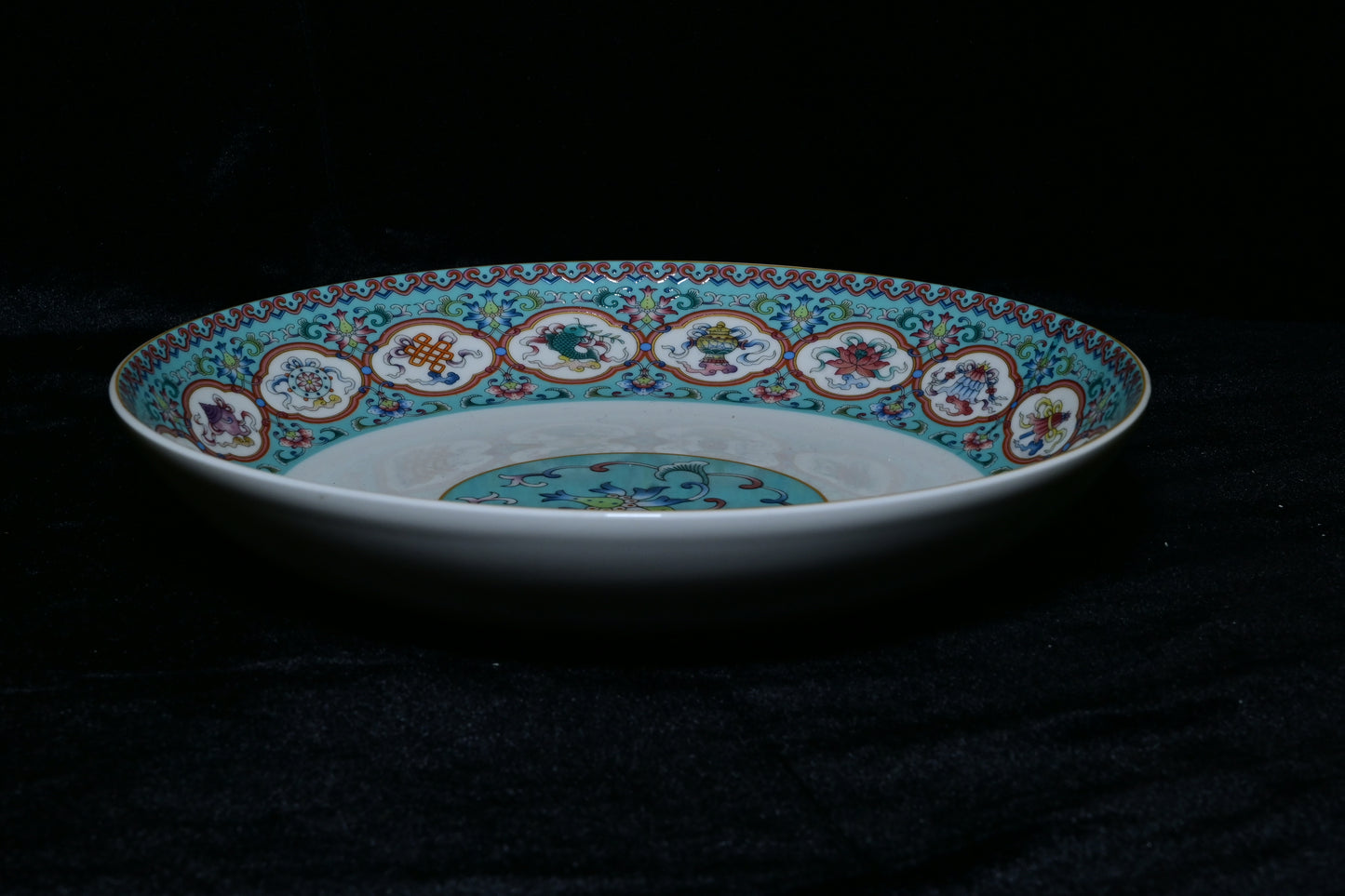 Tibetan Auspicious Symbol Ceramic Plate