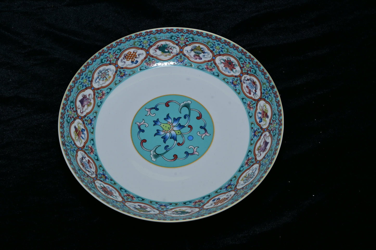 Tibetan Auspicious Symbol Ceramic Plate