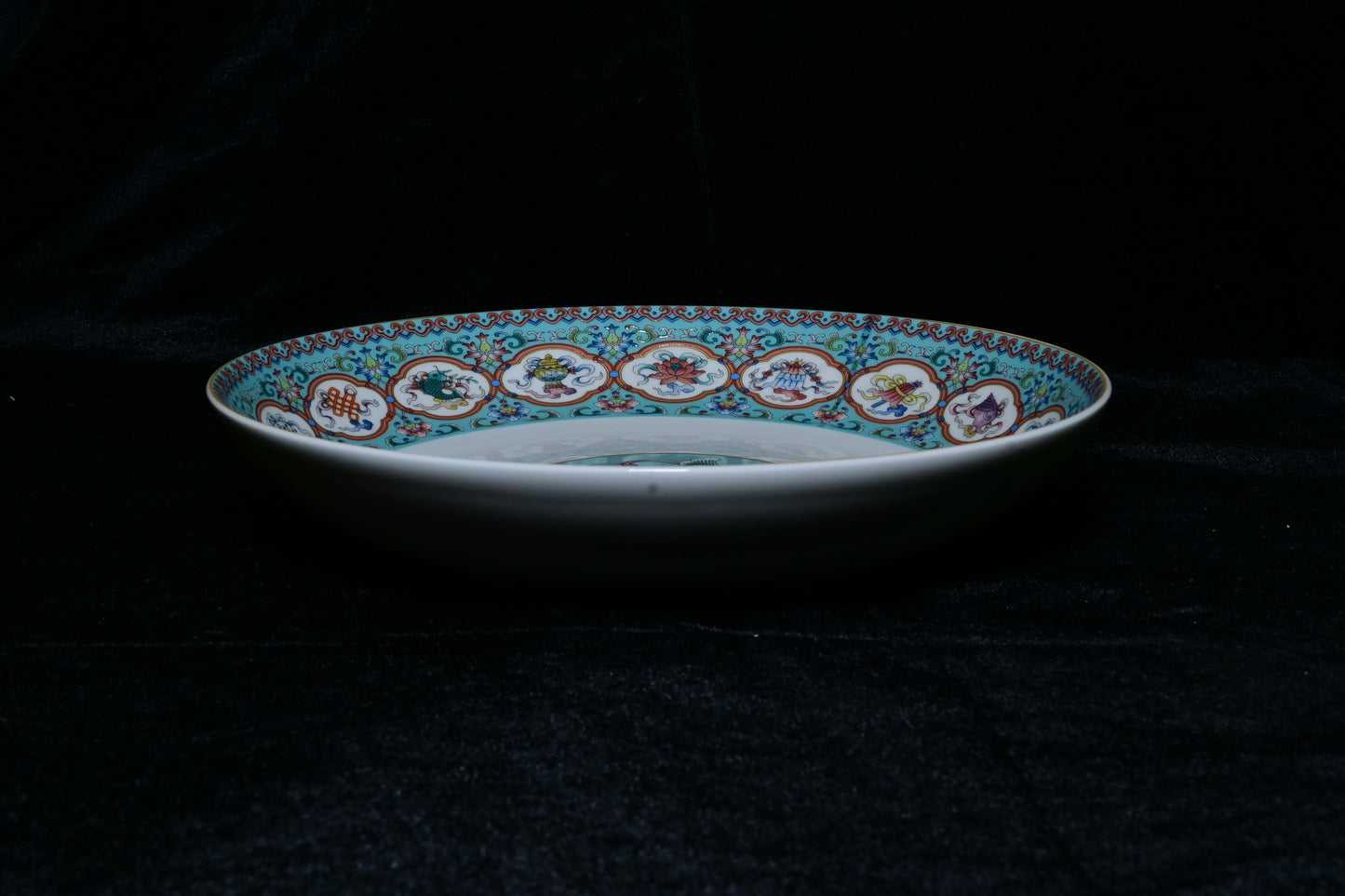 Tibetan Auspicious Symbol Ceramic Plate