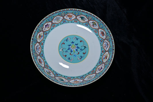 Tibetan Auspicious Symbol Ceramic Plate