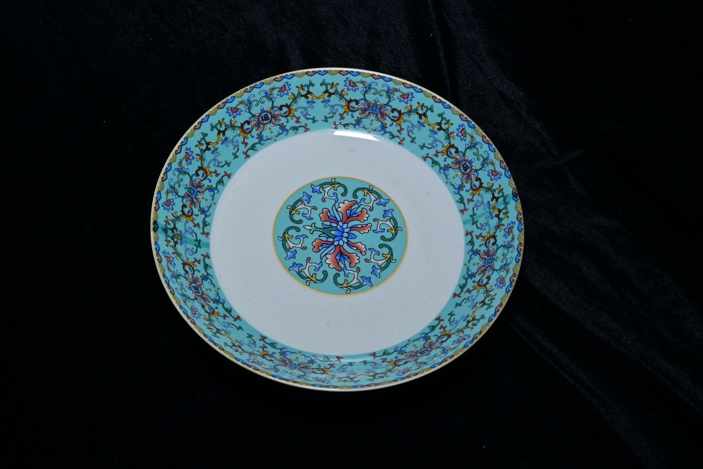 Tibetan Auspicious Symbol Ceramic Plate