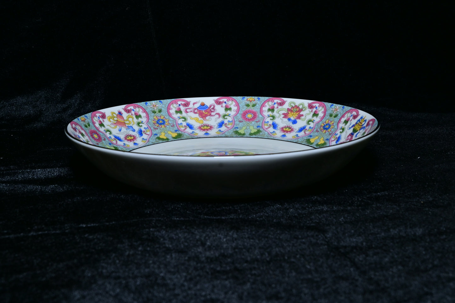 Multicolor Floral Ceramic Serving Plate