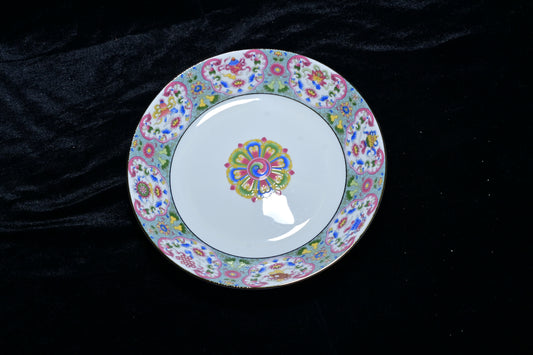 Multicolor Floral Ceramic Serving Plate