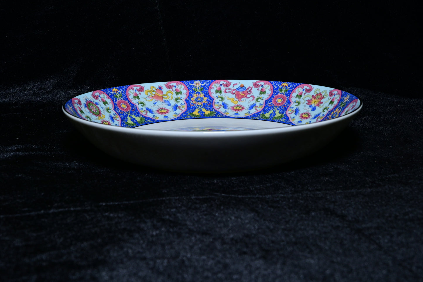 Multicolor Floral Ceramic Serving Plate