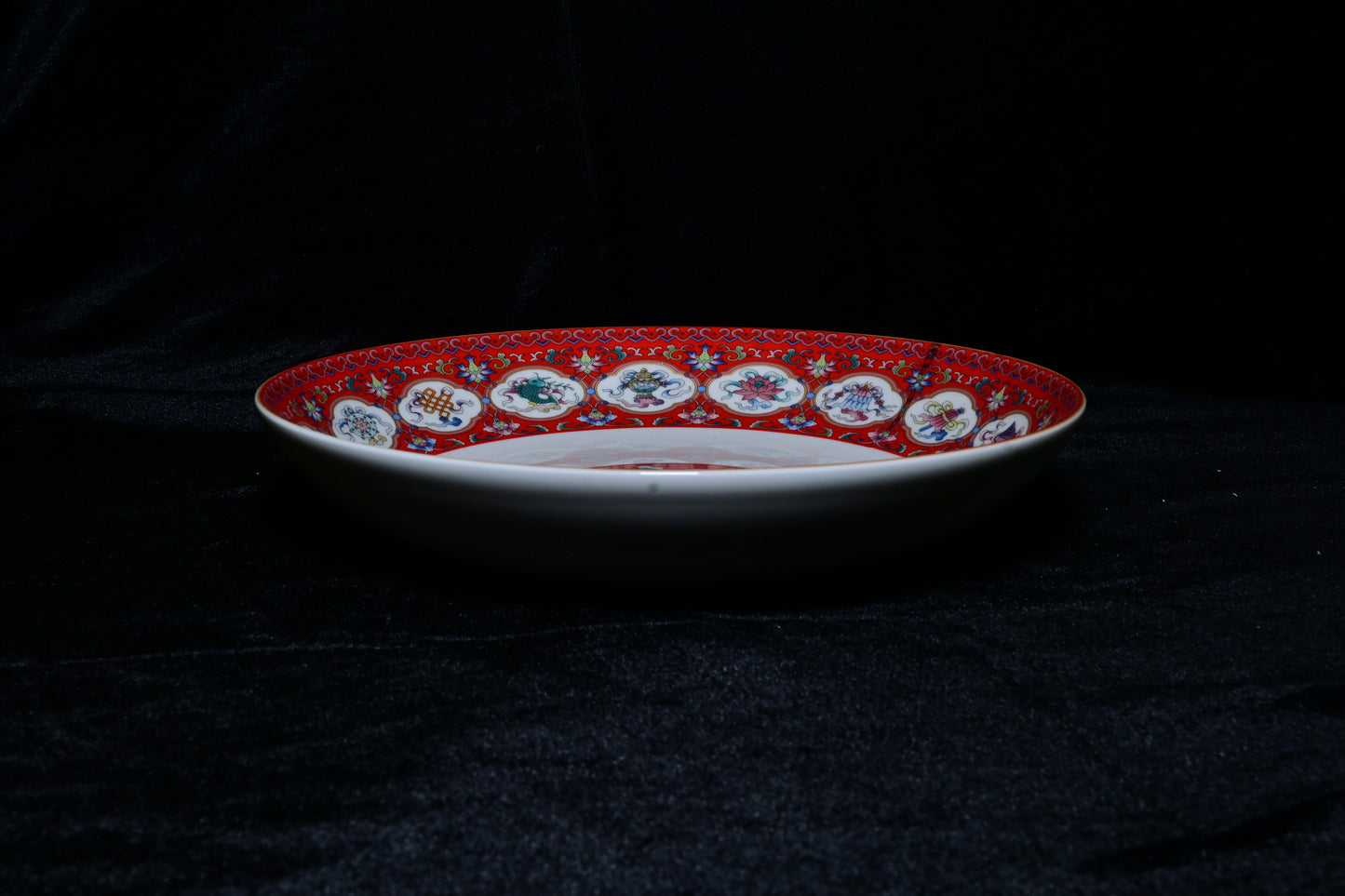 Tibetan Auspicious Symbol Ceramic Plate