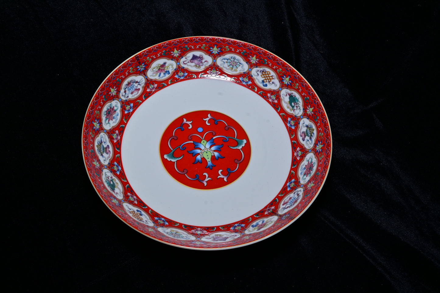 Tibetan Auspicious Symbol Ceramic Plate