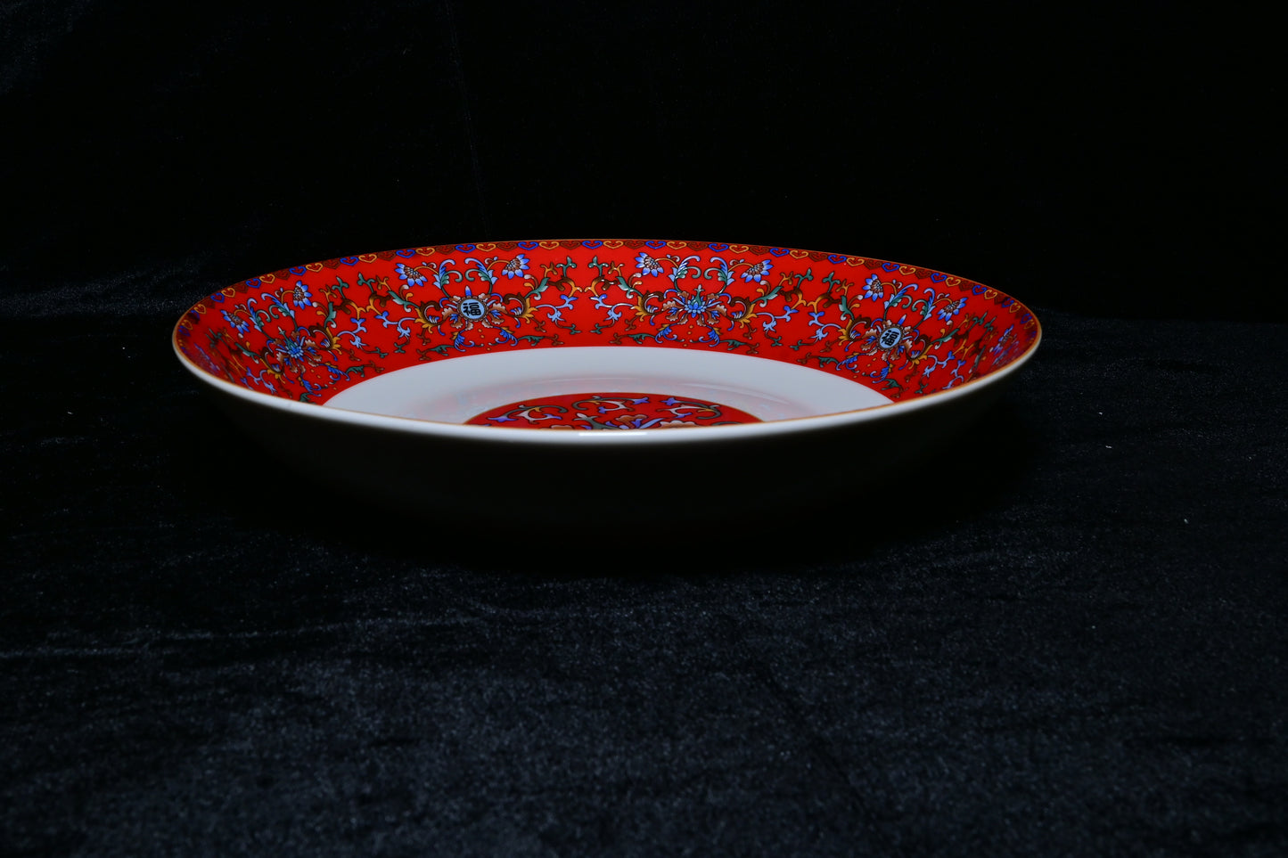Tibetan Auspicious Symbol Ceramic Plate