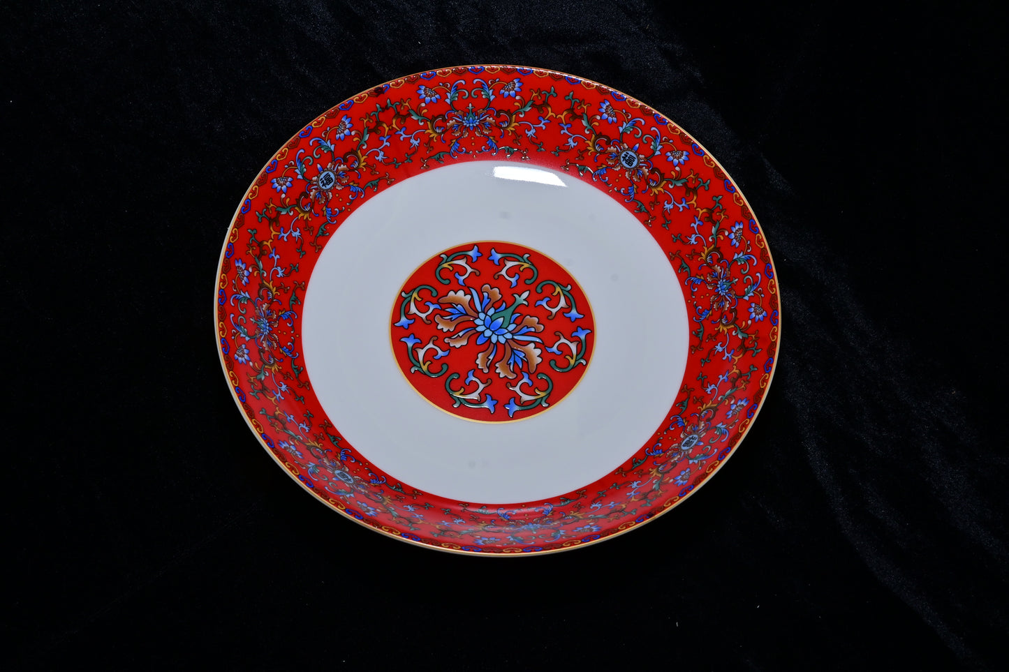 Tibetan Auspicious Symbol Ceramic Plate