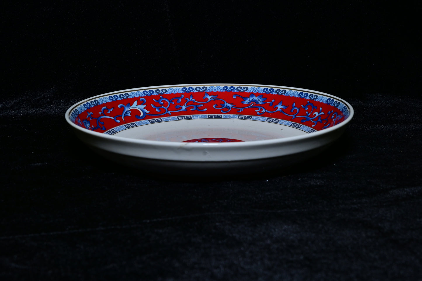 Red Decorative Ceramic Serving Plate