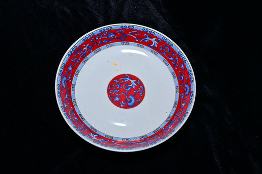 Red Decorative Ceramic Serving Plate