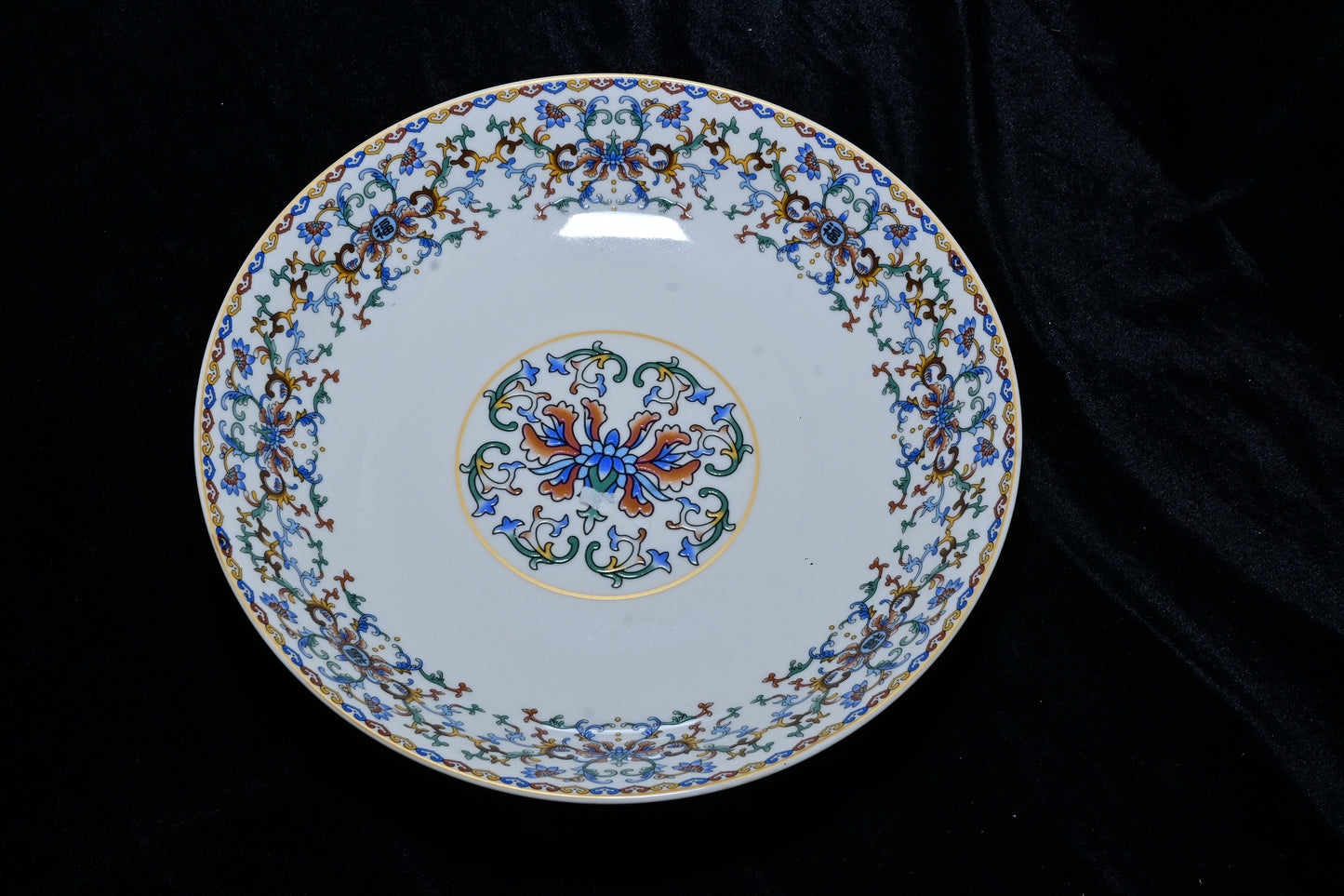 Tibetan Auspicious Symbol Ceramic Plate